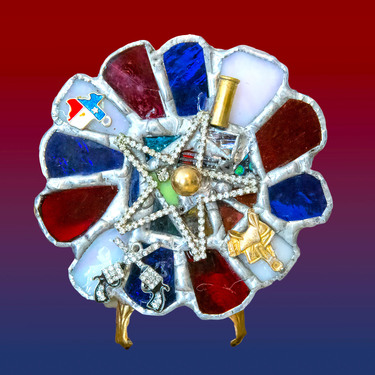 Texas themed glass kaleidoscope by Lorrie Harrington
